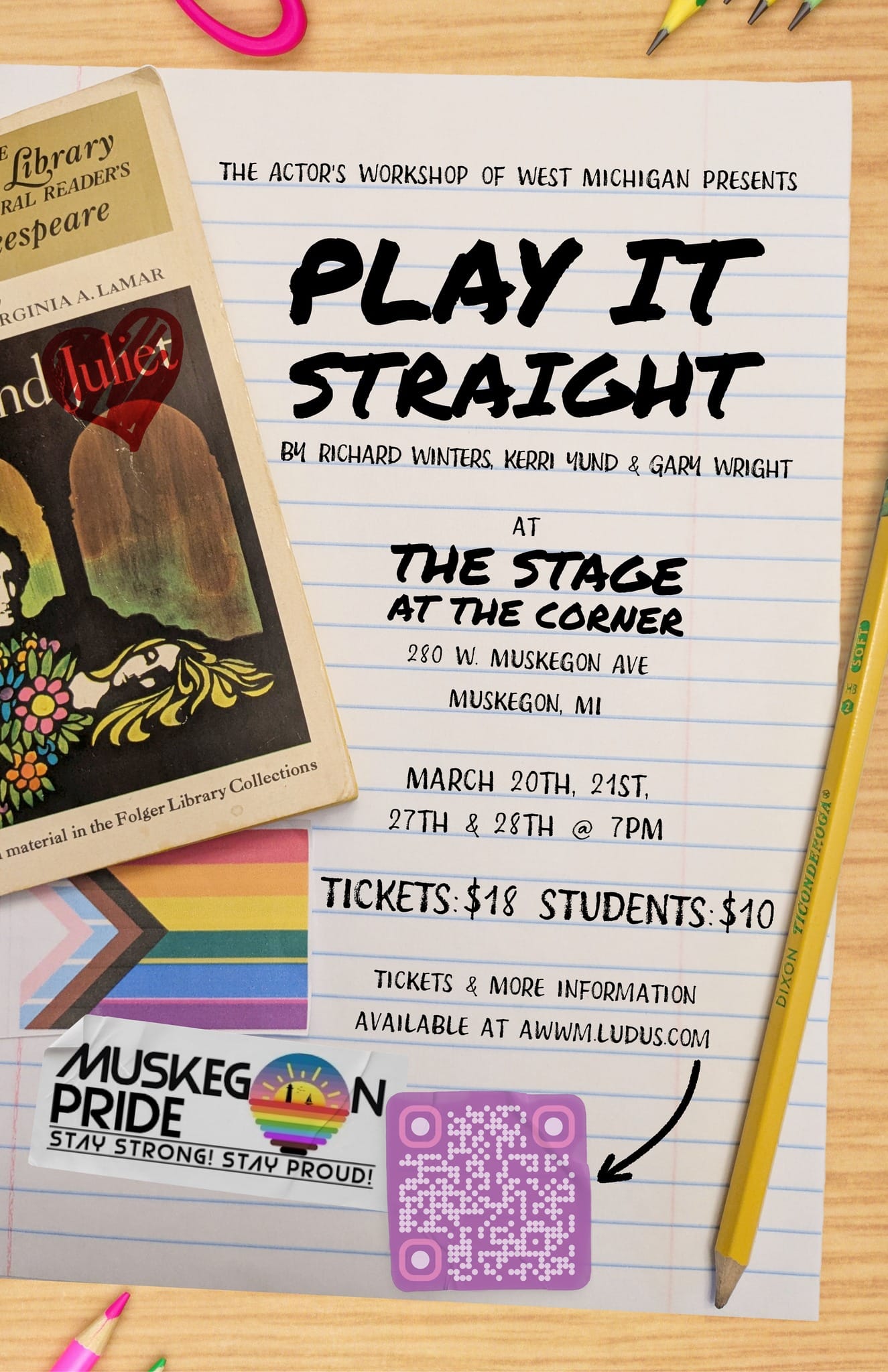 Actors’ Workshop of West Michigan, Muskegon Pride to present 'Play It Straight'