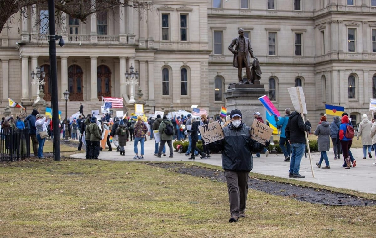 West Michigan residents keep protests going over Trump Administration's actions