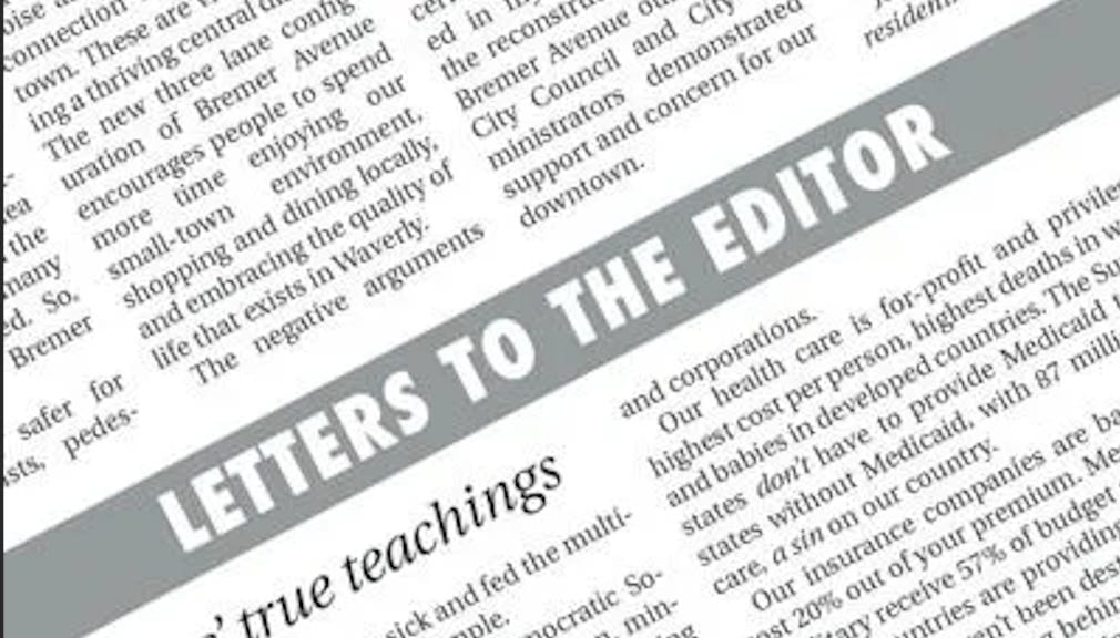 Letters to the Editor: Fear and hope in Ottawa County