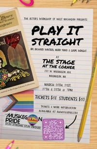 Actors’ Workshop of West Michigan, Muskegon Pride to present 'Play It Straight' post image
