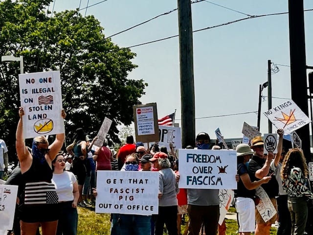 Thousands march in Grand Haven, Holland in nationwide anti-Trump 'No Kings' protests